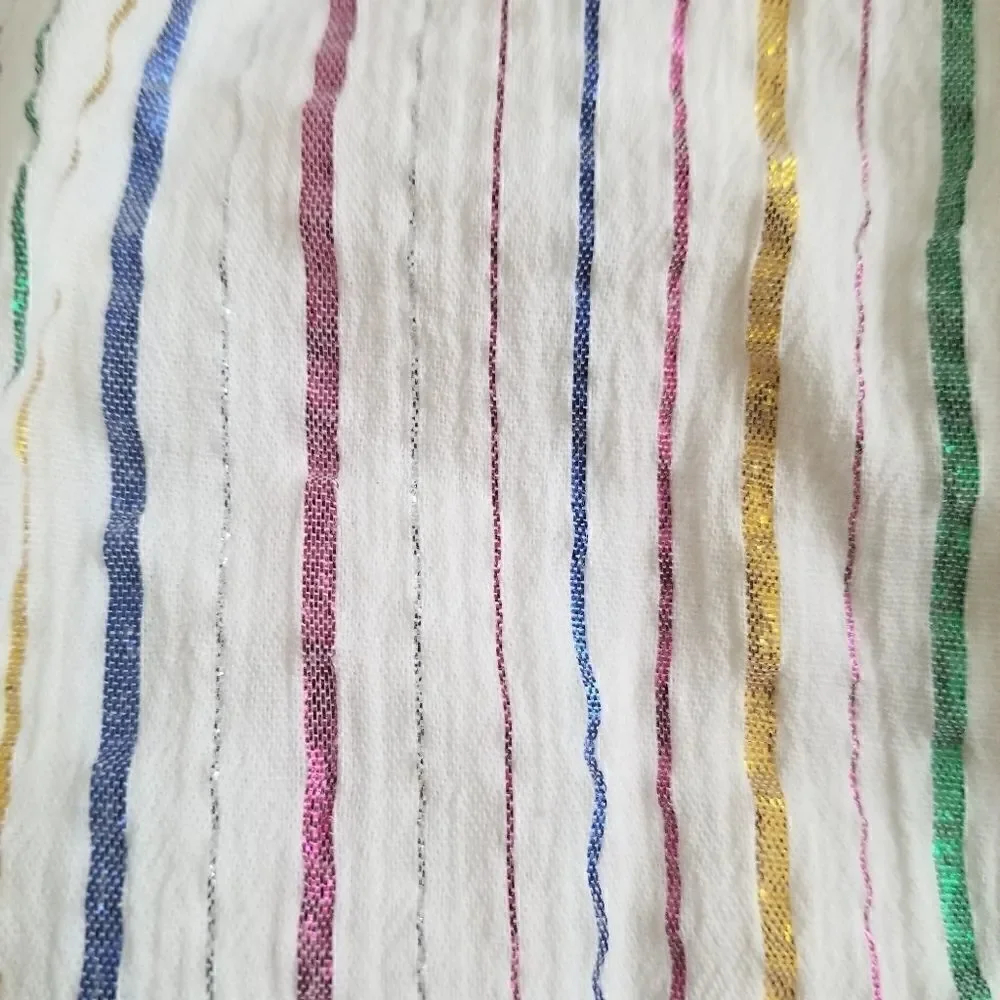 EC METALIC STRIPE FLUTTER SLEEVE DRESS SZ. 3-6 MONTHS